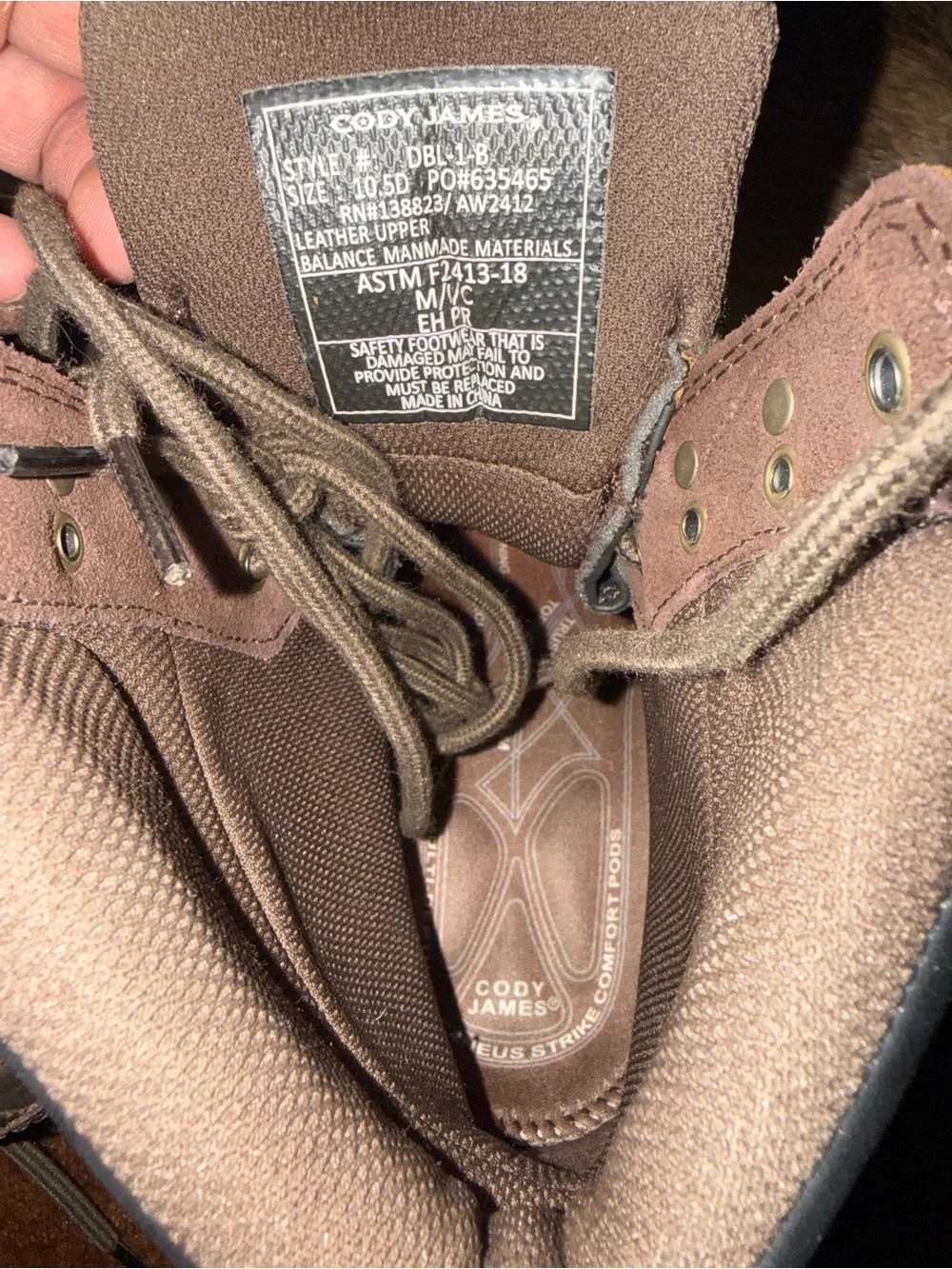 Cody James Men’s Brown Leather Work Boots
